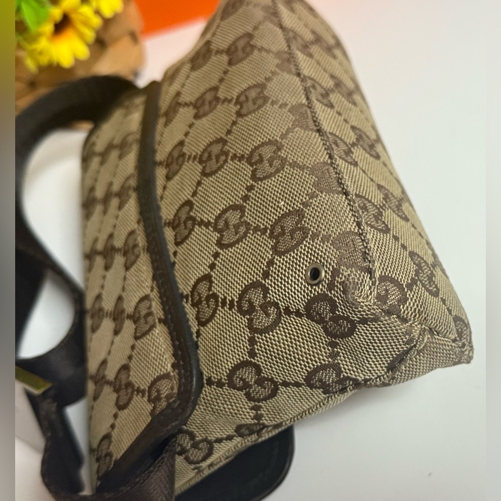 Auth GUCCI GG Logo Canvas Body Bag/Waist Bag - Picture 15 of 17